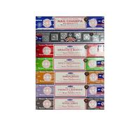 Surtido de Inciensos Satya - Pack Spiritual Journey - 7 Paquetes de 15g - 105g en Total - Ideal para Aromaterapia, Meditación, Yoga