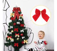 Surtido de lazos para árbol de Navidad, corona navideña, lazo para festival, decoración navideña, 12 piezas. Lazos para árbol de Navidad, mi
