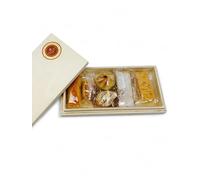 Surtido de Miniturrones y Mazapanes en Caja de Madera - Turrón de Jijona y Alicante, Mazapán Relleno de Chocolate, Huesito Santo y Almendras - Regalo Gourmet para Navidad y Eventos