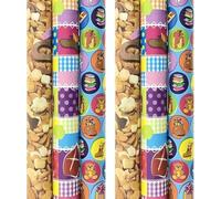 Surtido de papel de regalo de papel de regalo XXL - 3 metros x 100 cm - 6 rollos