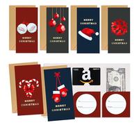 Surtido de tarjetas de felicitación de Navidad con sobres, 6 piezas de regalos de preparación de Papá Noel para Navidad, juego de postales de reimpresión de Navidad, para invierno, temporada de Navidad, regalo de vacaciones, tarjetas de regalo de Navidad - B