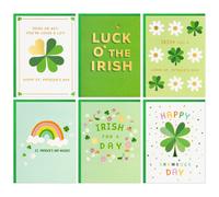 Surtido de tarjetas Hallmark del D a de San Patricio (24 tarjetas en blanco con sobres) para ni os, adolescentes y amigos.