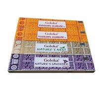 Surtido Inciensos Goloka. 2 x Nag Champa - Nature´s Meditation - Lavanda - 4 Cajas x 15g - (2 Nag Champa Nature´s Nest Lavanda)