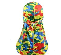 Surtido Paisley Bandana Doo Rag Cap Headwrap Hombres Mujeres Durag de seda con cola larga y correas anchas para 360 Ondas - Multi color - talla única