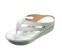 Surttan Chanclas de mujer con cuña chanclas elegantes de verano cómodas zapatillas anatómicas antideslizantes casuales zapatillas ligeras suaves transpirables ligeras playa sandalias mar invitados