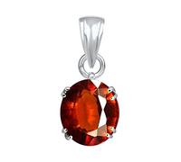 Suruchi Gems & Jewels Colgante de plata de ley con hesonita/gomed de 3,25 ratti a 10,25 ratti o 3 quilates a 9,5 quilates, piedra astrológica natural certificada 925 Bis Hallmark para hombres y
