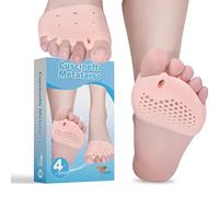 Surus Equipment 4 almohadillas metatarsianas de silicona con separador de dedos, alivio del dolor de pies, antepié, metatarso, neuroma, talla única para hombre y mujer, ergonómicas, inodoras y