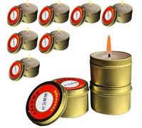 Survival Candles - 10 velas de larga duración | Windproof, Waterproof Lighting Odorless Outdoor Survival, Power Outage, Disaster Prevention Candle In Metal Box
