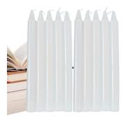 Survival Candles - Long Burning Candles, Natural Wax Household Lighting, Red White Pack | Reliable Safety Supplies Home Disaster Preparedness Camping Outdoor Survival Kit Essential 10 Pack