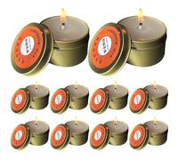 Survival Candles Long Burning Indoor, Power-Outage Candle Set, 10-Pack Odorless Paraaffin Lighting Device, ideal para camping, Power-Cut Use, Picnic, Wild Survival Supplies, 6 x 6 cm
