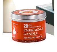 Survival Candles - Long-Lasting Candles, 20-30 Hour Burn Time, Multi-Purpose Outdoor Safety Gear | Essential Lighting For Disaster Preparedness, Storms, Shelters, Camping