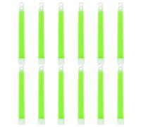 Survival Glow Sticks 12pcs 6 Aguas, óxido y temperatura resistentes a los brillos con gancho colgante 12 horas+ para acampar, bar, concierto, fiesta, emergencia, verde claro