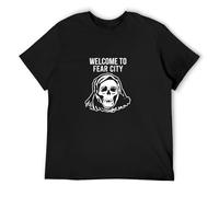 Survival Welcome To Fear City Unisex 100% Cotton Short-Sleeve T-Shirts Black XXL