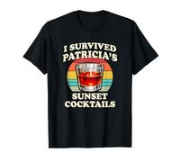 Survived patricias Sunset Cocktails Funny Halloween Camiseta