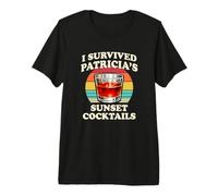 Survived patricias Sunset Cocktails Funny Halloween Camiseta Premium
