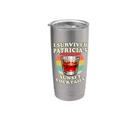 survived patricias sunset cocktails funny Halloween Vaso térmico de acero inoxidable de doble pared
