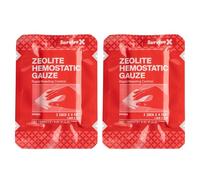 Survivex Gasa hemostática, gasa de coagulación rápida de la sangre para heridas, kit de vendaje hemostático, 3 pulgadas x 4 pies, 2 unidades