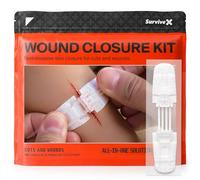 SurviveX Kit de cierre de herida de punto de cremallera, no necesita puntadas