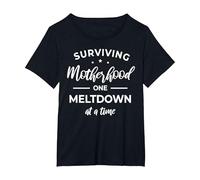 Surviving Motherhood One Meltdown At A Time Camiseta Camiseta, Mujer Tallas Grandes, Negro, 4XL Grande
