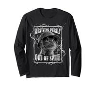 Surviving out of Spite Funny Cat Dramatic Lightning Band Manga Larga