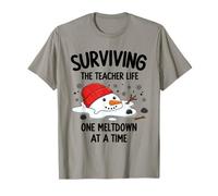 Surviving The Teacher Life Christmas Meltdown Funny Teacher Camiseta