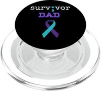 Survivor Dad - Concientización sobre Prevención del Suicidio de Regalo de Semicolon PopSockets PopGrip para MagSafe