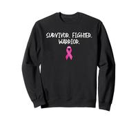 Survivor Fighter Warrior Breast Cancer Awareness Cinta Rosa Sudadera