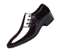 Surwin 2026 Zapatos de Vestir para Hombre Corte Bajo, Calzado Formal de Negocios Sintética PU con Correa Ajustable, Casuales Confort Suela de Goma, para Oficina Boda,38-49 EU (Marrón,42)