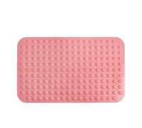 Surwin Alfombra Ducha Antideslizante, Alfombra Bañera Secado Rápido con ventosas, Baño con Orificio de Drenaje Alfombra de Ducha TPE Alfombrillas para Masaje (Rosa,36x71cm)