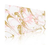 Surwin Alfombrilla para Ratón Grande, Grano de Piedra Mármol Alfombrilla Ratón Gaming Alfombrillas de Ratón con Base de Goma Antideslizante Almohadilla de Escritorio (400x800mm,Rosa + Caqui)