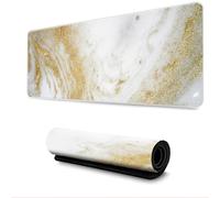 Surwin Alfombrilla para Ratón Grande, Grano de Piedra Mármol Alfombrilla Ratón Gaming Alfombrillas de Ratón Espesor 3mm con Base de Goma Antideslizante Mousepad (500x1000mm,Grano de Piedra)