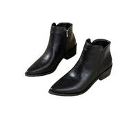 Surwin Botas Invierno para Mujeres, Botas de Plataforma de Slip-on Zapatos Ankle con Cremallera para Otoño e Invierno, Mujer Antideslizante Jardín Trabajo Boots 36-43 (Negro,37)