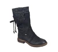 Surwin Botas Invierno para Mujeres, Botas de Plataforma de Slip-on Zapatos Ankle con Cremallera para Otoño e Invierno, Antideslizante Jardín Trabajo Boots 35-43 (121 Nero,37)