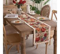 Surwin Camino de Mesa de poliéster, Tapete Decorativo para Mesa de Comedor,Resistente Mantel Estrecho Retro Artesanía Jacquard,Ideal para Fiestas, Hogar y Restaurante (Rombo 2,33x220cm)