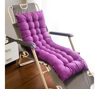 Surwin Cojín Tumbona Jardin Exterior, Cojines para Sillas de Jardin, Colchóneta para Tumbonas Sillas y Hamacas, Mecedora Exterior, para Terraza Balcón Playa -Color Sólido (Morado,48x125x8cm)