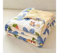 Surwin Colcha Bouti Reversible Verano Primavera, Colcha Fina para Cama 90 o Cama 135, Cubrecama Acolchado con Estampado Floral Nórdico Microfibra Ligero Manta Multiusos (Margarita,150x200cm)