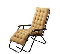 Surwin Color Sólido Cojín Tumbona Jardin Exterior, Cojines para Sillas de Jardin, Colchóneta para Tumbonas Sillas y Hamacas, Mecedora Exterior, para Terraza, Balcón, Playa (Beige,53x158cm)