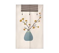 Surwin Cortina de Puerta Japonesa Noren, Vintage Estilo Japonés Cortina de Puerta Interior Tela Tapiz Cortina de Partición para Hogar Habitación Cocina Tienda (85x180cm,Ginkgo biloba)