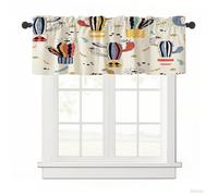 Surwin Cortinas Cortas Ventanas Cocina Cortina de Bistró con Estampado de Cactus en 3D Puerta Cocina para Ventana Comedor Cafetería Balcón Dormitorio Hogar (Cactus Abstractos,137x45cm)