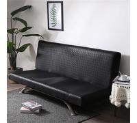Surwin Elástica Fundas de Sofá Sin Brazos Clic Clac de 2/3 Plazas, Cuero PU Impermeable Antideslizante Funda Protectora para Sofá Cama Sofá Plegable sin Reposabrazos (180cm,Encaje Negro)