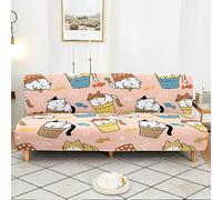 Surwin Elástica Fundas de Sofá Sin Brazos Clic Clac de 2/3 Plazas, Semana Santa Elastano Antideslizante Funda Protectora para Sofá Cama Sofá Plegable sin Reposabrazos (M160-190cm,Gato 1)