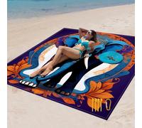 Surwin Esterilla Playa Manta de Playa Impermeable Grande Manta Picnic, 3D Animales Toalla Playa Grande Plegable Secado Rápido Cómoda con 4 Clavos Fijos para Camping Praia (Elefante,200x200cm)