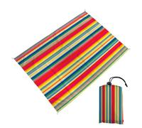 Surwin Esterilla Playa Manta de Playa Impermeable Grande Manta Picnic, Rayas Minimalist Toalla Playa Grande Plegable Secado Rápido Cómoda con 4 Clavos Fijos para Camping Praia (Rojo,200x210cm)