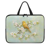 Surwin Funda Ordenador con Asa, Patrón Pájaro 3D Funda para Ordenador Portátil Impermeable Funda para Laptop con Cremallera Fundas para Portátiles (17 Pulgadas,Pintura al óleo)