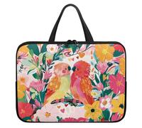 Surwin Funda Ordenador con Asa, Patrón Pájaro 3D Funda para Ordenador Portátil Impermeable Funda para Laptop con Cremallera Fundas para Portátiles (12 Pulgadas,Pájaro de Dibujos Animados)