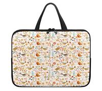 Surwin Funda Ordenador con Asa, Patrón Pájaro 3D Funda para Ordenador Portátil Impermeable Funda para Laptop con Cremallera Fundas para Portátiles (15 Pulgadas,Otoño)