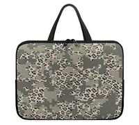 Surwin Funda para Ordenador Portátil, Patrón Camouflage Funda para Laptop Impermeable Fundas para Portátiles con Asa y Cremallera Funda Protectora Ordenador (Gris,10 Pulgadas)