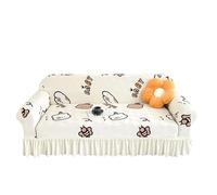 Surwin Funda Sofá 1 2 3 4 5 Plazas con Volantes Verano Funda de Sofá Ajustables Elásticas Cubre Sofa Universal Fáciles de Instalar Cubresofa para Sillón-Dibujos Animados (Abeja,90-140cm)