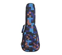 Surwin Funda Ukelele Soprano 21”/23”/26” Pulgadas Ukelele Gig Bag Bolsa Acolchada Grueso Ukelele con Correas de Relleno, Ajustables Estuche para Ukelele Mochila (26 Pulgadas,Tela escocesa azul)