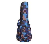 Surwin Funda Ukelele Soprano 21 23 26 Pulgadas Ukelele Gig Bag Bolsa Acolchada Grueso Ukelele con Correas de Relleno, Ajustables Estuche para Ukelele Mochila (23 pulgadas,azul Marrón)